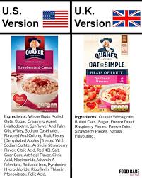 Diets rich in whole grain foods and other plant foods and low in saturated fat and cholesterol may help reduce the . Food Babe Did You Know Quaker Oats Strawberries Cream Facebook