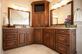 Usually, double sink vanities require a minimum width of 48 inches but are more common in. Resplendent Retreat In Glen Ellyn River Oak Cabinetry Design