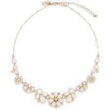 Kate Spade New York Embellished Floral Necklace 59 Liked On Polyvore Featuring Jewelry Necklaces Wh Floral Necklace Kate Spade Necklace Glitter Necklace