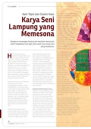 Proses pembuatan tenun kain tapis menggunakn. Transmedia Edisi 03 2019 Unduh Buku 51 64 Halaman Pubhtml5