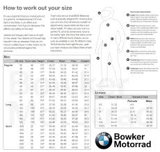 Motorcycle Jacket Sizing Online Charts Collection