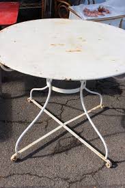 Antiker Nostalgischer Gartentisch Eisen Mit Weisser Tischplatte Restauration Fur Diesen Antiken Eisen Gartentisch Antike Mobel Weisse Tischplatte Klapptisch