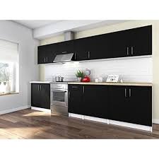 Optez pour l'îlot de cuisine. Obi Cuisine Complete 3m20 Noir Mat Cuisine Complete Meuble Sous Evier Cuisines Maison