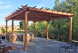 Garden Pergola Options 25 L X 18 W Douglas Fir No Electrical Wiring Trim Lattice Roof Lengthwise Roof Support Pergola Plans Patio Shade Pergola Canopy