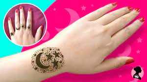 Use your hand to hold it in place for 30 seconds, minimum. Moon And Star Tattoo With Henna Stylish And Amazing Heart Mehndi Tattoos Tattoos On Fingers Youtube