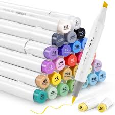 Ohuhu 24 Basic Colors Dual Tips Alcohol Art Markers Brush Chisel 🤤 the ohuhu brushmarkers are currently out of stock and are not available for. usd