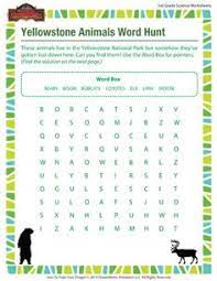 We made this page just for you! Yellowstone Animals Word Hunt Printable 3rd Grade Science Worksheets For Your Child Science Worksheets Yellowstone Yellowstone Trip
