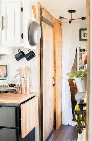 Rustic Modern Rv Tour Mountainmodernlife Com Remodeled Campers Diy Sliding Barn Door Barn Door Designs