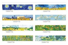 Set Of 8 Van Gogh Washi Tape In 2020 Washi Tape Washi Tape Cards Van Gogh