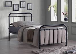Low double bed frames uk. Metal Bed Frame By Time Living Miami Bed Black