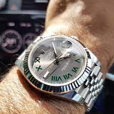 Rolex Datejust 41 Wimbledon On Wrist Rolex Luxury Watches For Men Rolex Watches