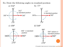 The following diagram shows an angle in standard position. Section 2 1 Angles In Standard Position Ppt Download