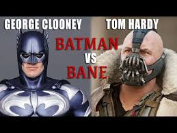 Even though bane and batman are (likely) in the past for hardy, there could be some more body transformations coming along. George Clooney Batman Vs Tom Hardy Bane Youtube