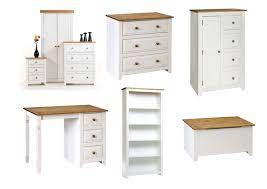 Yaheetech white compact computer desk study computer workstation writing pc with drawer and shelf for small spaces bedroom home office furniture 4.3 out of 5 stars 452 $82.99 $ 82. Capri White Pine Bedroom Furniture Bedside Drawers Wardrobe Desk Storage Ebay