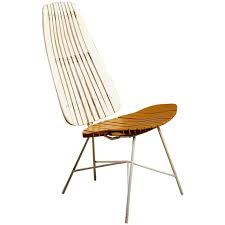 Duo Tone Slat Lounge Chair By Arthur Umanoff Usa 1950s Modern Side Chairs Chair Dining Room Chairs Modern