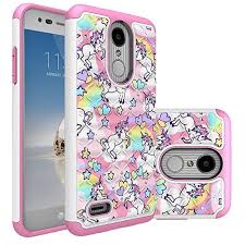 Lg Aristo 2 Case Lg Tribute Dynasty Case Lg Zone 4 Case Lg K8 2018 Case Lg V3 2018 Case Rainbow Unicorn Heavy Duty Unicorn Phone Case Case Crystal Rhinestone