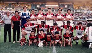 atletico go 1988 em pe wlamir marquinhos caico ronaldo marcal e paulo neli agachados gilson batata ticao nei atletico jogadores de futebol marquinhos
