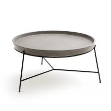 Ademola Cement Metal Outdoor Coffee Table Metal Coffee Table Coffee Table Outdoor Coffee Tables
