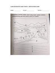 Bentuk muka bumi interactive exercise for tahun 1. Ujian Diagnostik