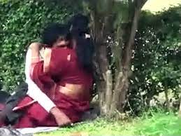 Indian lovers romance in park