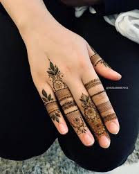 Image May Contain One Or More People Ring And Closeup Finger Henna Designs Mehndi Designs For Fingers Henna Tattoo Designs Simple