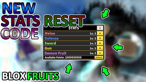 Blox fruits codes can give items, pets, gems, coins and more. Blox Fruits New Stats Reset Code Youtube