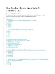 Check spelling or type a new query. Soal Jawaban Ulangan Kimia Kelas Xi Semester 2 Ukk
