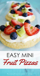 Easy Mini Fruit Pizzas Recipe Easy Fruit Pizza Summer Fruit Desserts Mini Fruit Pizzas