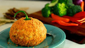 A Spicy Ball Of Cheese Shaped Like A Pumpkin How S That For Halloween Cheer Cheese Ball Recipes Halloween Cheese Ball Cheese Ball