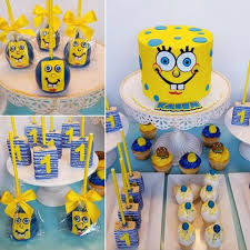 We Did The Baby Shower For Kasen And Now We Were Privileged To Do His 1st Birth Spongebob Birthday Cake Spongebob Birthday Spongebob Birthday Party Decorations