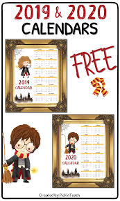 Free 2019 2020 Calendars For Harry Potter Fans Classroom Decor 1 Harry Potter Calendar Harry Potter Planner Harry Potter Printables