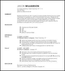 It should show your qualifications for the job, but your attention to detail as well. Free Contemporary Dancer Resume Example Resume Now