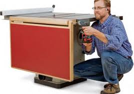 Build A Folding Outfeed Table To Mount On Your Table Saw Stand Table Saw Accessories Diy Table Saw Table Saw