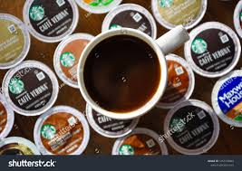Peterborough Ontario Canada December 5 2018 A Cup Of Coffee Above Assorted Keurig K Cup Pods December Canada Peterboroug Coffee Pods Gourmet Coffee Food