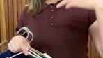 Stylish Korean Knitted Plain Collar Women Top