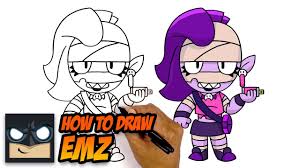 Bibi's got a sweet swing that can knock back enemies when her home run bar is charged. How To Draw Emz Brawl Stars Youtube