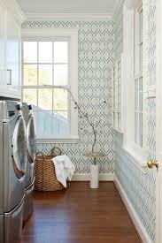 Ryland Witt Interior Design Laundry Room Wallpaper Blue Laundry Rooms Home Decor