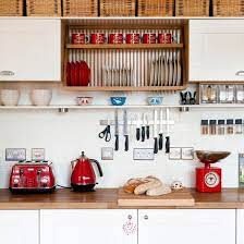 White Kitchen With Red Accents Ideal Home Red Kitchen Decor Red Kitchen Accessories Red Kitchen Accents
