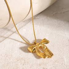 Stilvolle goldene Schleifenkette