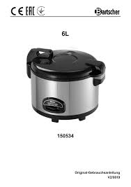 A wide variety of crock pot settings options are available to you, such as material, feature, and certification. Bartscher 150534 Rice Cooker 6l Operating Instructions Manualzz