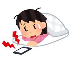 電話で起きた人のイラスト（女性） | かわいいフリー素材集 いらすとや