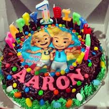 Birthday Cake Photo Gallery Gambar Kek Birthday Boy Chocolate Birthday Cake With Upin Ipin Edible Image It Has A Heavy Chocolate Taste Layered Toppe Cake Designs Birthday Birthday Cake Chocolate Birthday Cake