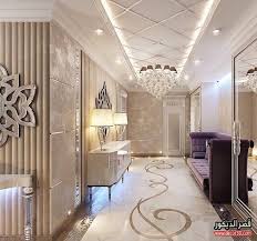 ديكورات جبس ممرات ومداخل 2021 شغل اسقف جبس ناعمة وبسيطة قصر الديكور