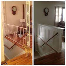In 2014 they undertook a massive transformation of the main living area, opening the. Entry Stair Railing Split Foyer Home Remodeling Updating House Split Entry Remodel