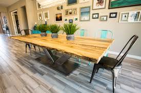 Hackberry wood has an irregular grain that can sometimes be straight or interlocking. Spalted Hackberry Live Edge Dining Table Porter Barn Wood