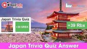 Every time you play fto's daily trivia game, a piece of plastic is removed from the ocean. Japan Trivia Quiz Answers 100 Earn 39 Rbx Quiz Factory Youtube