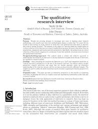 And an important aspect of doing well in interviews is proper preparation. Pdf The Qualitative Research Interview