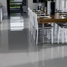 60x60 Eleanor Polished Grey Modern Flooring Modern Kitchen Flooring Floor Tile Design