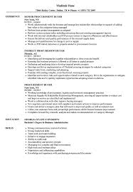 Procurement Buyer Resume Samples Velvet Jobs