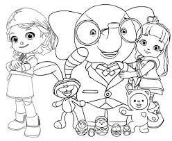 The characters in these coloring books are unique and cute. Rainbow Ruby Coloring Pages Coloring Home